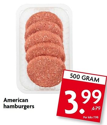 Aanbiedingen American hamburgers - Huismerk - Deka Markt - Geldig van 17/05/2015 tot 23/05/2015 bij Deka Markt