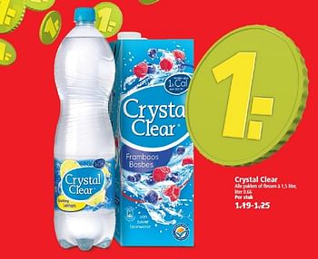 Aanbiedingen Crystal clear - Crystal - Geldig van 17/05/2015 tot 23/05/2015 bij Plus