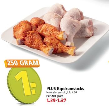 Aanbiedingen Plus kipdrumsticks - Huismerk - Plus - Geldig van 17/05/2015 tot 23/05/2015 bij Plus