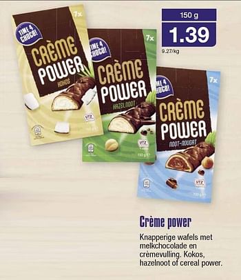 Aanbiedingen Crème power knapperige wafels met melkchocolade - Time 4 Choco - Geldig van 20/05/2015 tot 26/05/2015 bij Aldi