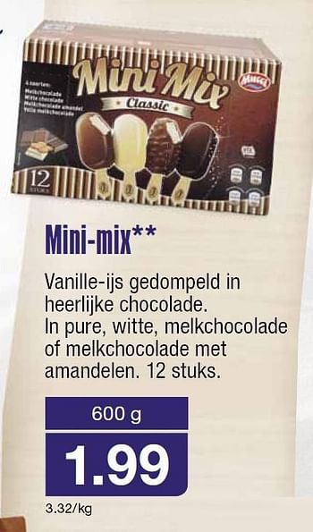 Aanbiedingen Mini-mix vanille-ijs gedompeld in heerlijke chocolade - Huismerk - Aldi - Geldig van 20/05/2015 tot 26/05/2015 bij Aldi