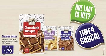 Aanbiedingen Chocolade koekjes - Time 4 Choco - Geldig van 20/05/2015 tot 26/05/2015 bij Aldi