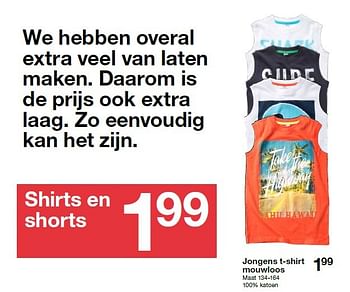 Aanbiedingen Jongens t-shirt mouwloos - Huismerk - Zeeman  - Geldig van 23/05/2015 tot 06/06/2015 bij Zeeman