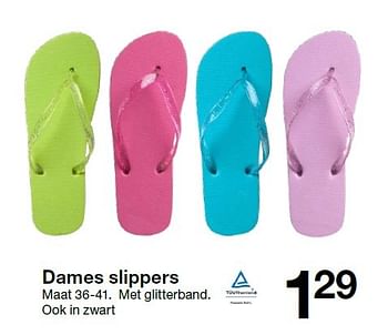 Aanbiedingen Dames slippers - Huismerk - Zeeman  - Geldig van 23/05/2015 tot 06/06/2015 bij Zeeman