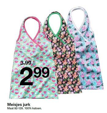 Aanbiedingen Meisjes jurk - Huismerk - Zeeman  - Geldig van 23/05/2015 tot 06/06/2015 bij Zeeman