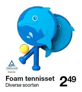 Aanbiedingen Foam tennisset - Huismerk - Zeeman  - Geldig van 23/05/2015 tot 06/06/2015 bij Zeeman