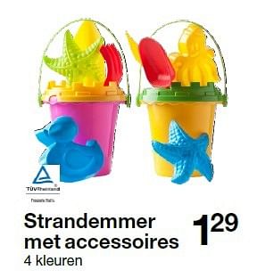 Aanbiedingen Strandemmer met accessoires - Huismerk - Zeeman  - Geldig van 23/05/2015 tot 06/06/2015 bij Zeeman