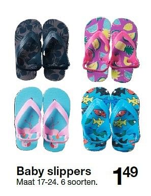 Aanbiedingen Baby slippers - Huismerk - Zeeman  - Geldig van 23/05/2015 tot 06/06/2015 bij Zeeman