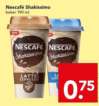 Aanbiedingen Nescafé shakissimo - Huismerk deen supermarkt - Geldig van 24/05/2015 tot 30/05/2015 bij Deen Supermarkten