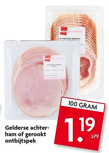 Aanbiedingen Gelderse achterham of gerookt ontbijtspek - Huismerk - Deka Markt - Geldig van 24/05/2015 tot 30/05/2015 bij Deka Markt
