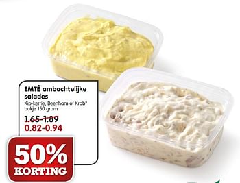 Aanbiedingen Emté ambachtelijke salades - Melkan - Geldig van 24/05/2015 tot 30/05/2015 bij Em-té