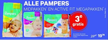 Aanbiedingen Active fit junior midpak - Pampers - Geldig van 25/05/2015 tot 31/05/2015 bij Etos