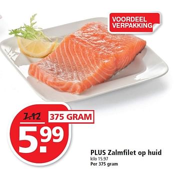 Aanbiedingen Plus zalmfilet op huid - Huismerk - Plus - Geldig van 24/05/2015 tot 30/05/2015 bij Plus