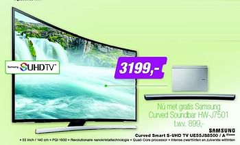 Aanbiedingen Samsung curved smart s-uhd tv ue55js8500 - a-klasse - Samsung - Geldig van 25/05/2015 tot 07/06/2015 bij ElectronicPartner