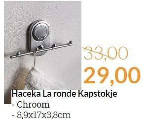 Aanbiedingen Haceka la ronde kapstokje - Haceka - Geldig van 01/06/2015 tot 30/06/2015 bij Sanitairwinkel