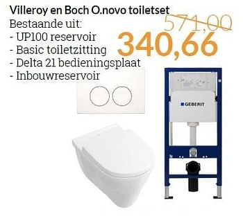 Aanbiedingen Villeroy en boch o.novo toiletset - Villeroy &amp; boch - Geldig van 01/06/2015 tot 30/06/2015 bij Sanitairwinkel