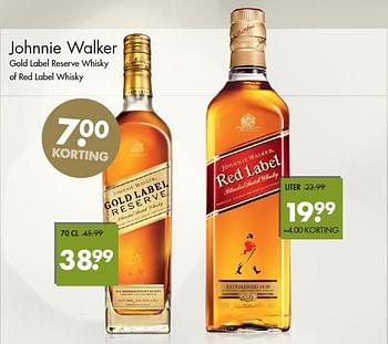 Aanbiedingen Johnnie walker gold label reserve whisky of red label whisky - Johnnie Walker - Geldig van 24/05/2015 tot 06/06/2015 bij Mitra