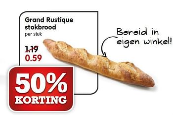 Aanbiedingen Grand rustique stokbrood - Grand Rustique - Geldig van 31/05/2015 tot 06/06/2015 bij Em-té