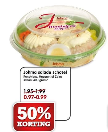 Aanbiedingen Johma salade schotel - Johma - Geldig van 31/05/2015 tot 06/06/2015 bij Em-té