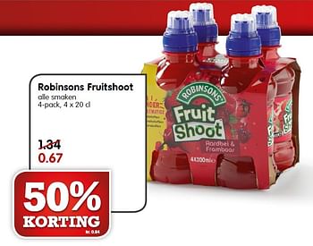 Aanbiedingen Robinsons fruitshoot - Robinsons - Geldig van 31/05/2015 tot 06/06/2015 bij Em-té