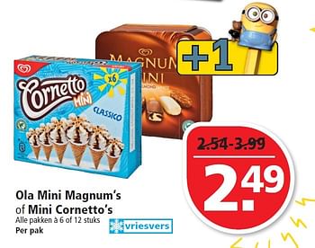 Aanbiedingen Ola mini magnum`s of mini cornetto`s - Ola - Geldig van 31/05/2015 tot 06/06/2015 bij Plus