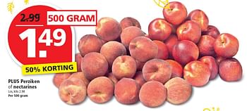 Aanbiedingen Plus perziken of nectarines - Huismerk - Plus - Geldig van 31/05/2015 tot 06/06/2015 bij Plus