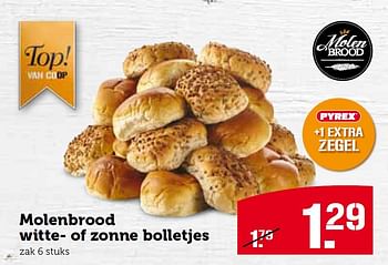 Aanbiedingen Molenbrood witte of zonne bolletjes - Huismerk - Coop - Geldig van 01/06/2015 tot 07/06/2015 bij Coop