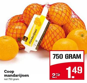 Aanbiedingen Coop mandarijnen - Huismerk - Coop - Geldig van 01/06/2015 tot 07/06/2015 bij Coop