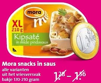 Aanbiedingen Mora snacks in saus - Mora - Geldig van 08/06/2015 tot 09/06/2015 bij C1000