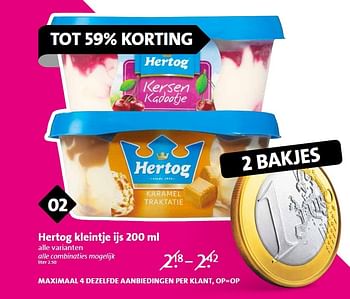 Aanbiedingen Hertog kleintje ijs - Hertog - Geldig van 03/06/2015 tot 09/06/2015 bij C1000