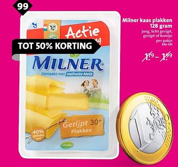 Aanbiedingen Milner kaas plakken - Milner - Geldig van 03/06/2015 tot 09/06/2015 bij C1000