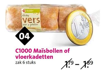 Aanbiedingen C1000 maïsbollen of vloerkadetten - Huismerk - C1000 Supermarkten - Geldig van 03/06/2015 tot 09/06/2015 bij C1000