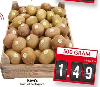 Aanbiedingen Kiwi`s gold of biologisch. - Huismerk - Deka Markt - Geldig van 07/06/2015 tot 13/06/2015 bij Deka Markt