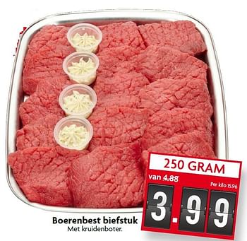 Aanbiedingen Boerenbest biefstuk met kruidenboter - Huismerk - Deka Markt - Geldig van 07/06/2015 tot 13/06/2015 bij Deka Markt