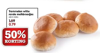 Aanbiedingen Trommelen witte ronde melkbroodjes - Huismerk - Em-té - Geldig van 07/06/2015 tot 13/06/2015 bij Em-té