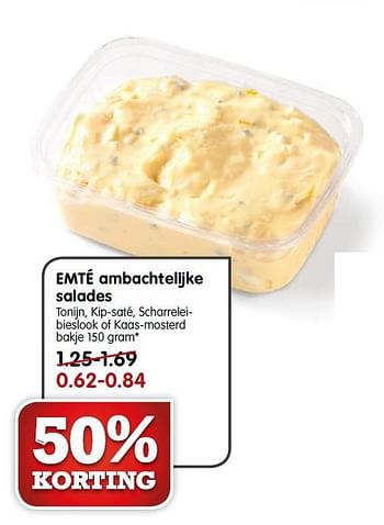 Aanbiedingen Emté ambachtelijke salades - Huismerk - Em-té - Geldig van 07/06/2015 tot 13/06/2015 bij Em-té