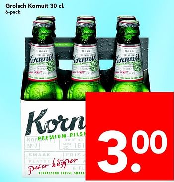 Aanbiedingen Grolsch kornuit - Grolsch - Geldig van 07/06/2015 tot 13/06/2015 bij Deen Supermarkten