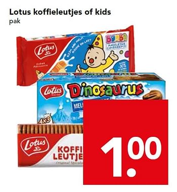 Aanbiedingen Lotus koffieleutjes of kids - Lotus Bakeries - Geldig van 07/06/2015 tot 13/06/2015 bij Deen Supermarkten