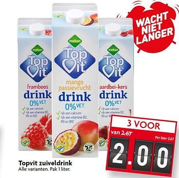 Aanbiedingen Topvit zuiveldrink - Topvit - Geldig van 07/06/2015 tot 13/06/2015 bij Deka Markt