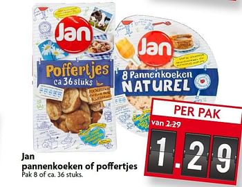 Aanbiedingen Jan pannenkoeken of poffertjes - Jan - Geldig van 07/06/2015 tot 13/06/2015 bij Deka Markt