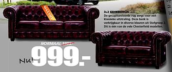 Aanbiedingen 3+2 edinburgh - Huismerk - Seats and Sofas - Geldig van 08/06/2015 tot 13/06/2015 bij Seats and Sofas