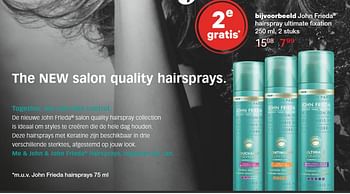 Aanbiedingen John frieda hairspray ultimate ? xation - John Frieda - Geldig van 01/06/2015 tot 14/06/2015 bij Etos