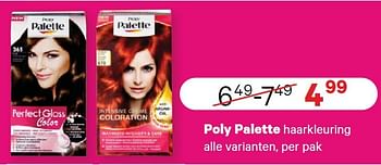 Aanbiedingen Poly palette haarkleuring - Poly palette - Geldig van 01/06/2015 tot 14/06/2015 bij Etos