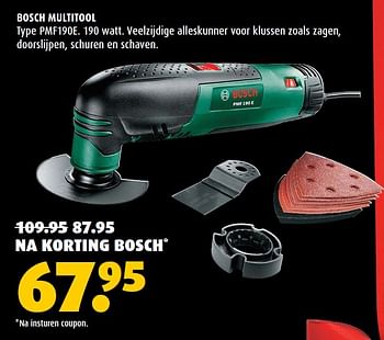 Aanbiedingen Bosch multitool pmf190e - Bosch - Geldig van 01/06/2015 tot 21/06/2015 bij Hubo