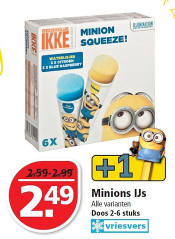 Aanbiedingen Minions ijs - Minions - Geldig van 07/06/2015 tot 13/06/2015 bij Plus