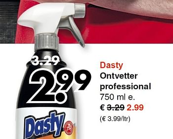 Aanbiedingen Dasty ontvetter professional - Dasty - Geldig van 01/06/2015 tot 13/06/2015 bij Wibra