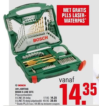 Aanbiedingen Bosch x-line 34 delig - Bosch - Geldig van 01/06/2015 tot 14/06/2015 bij Fixet