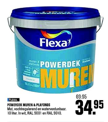 Aanbiedingen Powerdek muren + plafonds - Flexa - Geldig van 01/06/2015 tot 14/06/2015 bij Fixet
