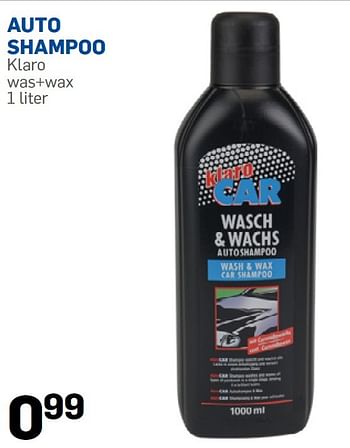 Aanbiedingen Auto shampoo klaro was+wax - Huismerk - Action - Geldig van 08/06/2015 tot 14/06/2015 bij Action