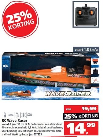 Aanbiedingen Rc wave racer - Huismerk - Intertoys - Geldig van 23/05/2015 tot 14/06/2015 bij Intertoys